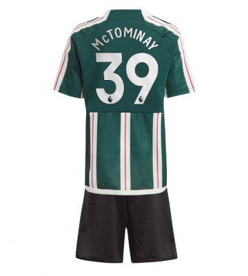 Manchester United Scott McTominay #39 Segunda Equipación Niños 2023-24 Manga Corta (+ Pantalones cortos)